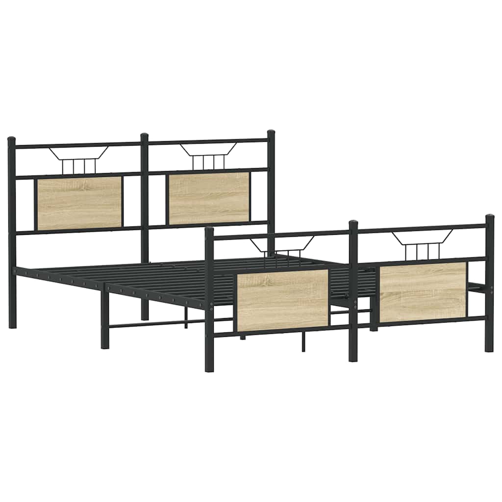 Estrutura cama s/ colchão derivados de madeira carvalho sonoma