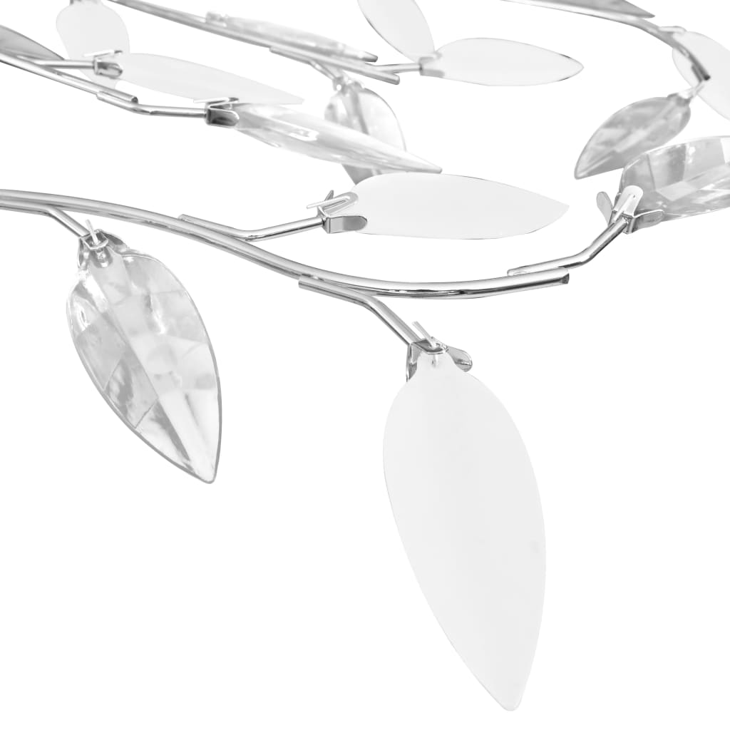 Candeeiro teto braços folhas de cristal acrílico 5 e14 branco