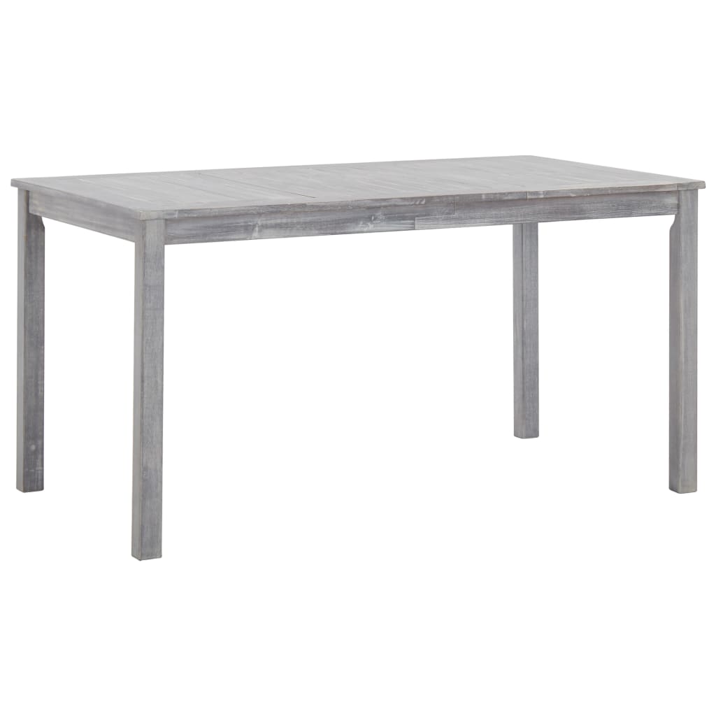 7 Pcs conj. de jantar p/ exterior acácia maciça cinzento lavado