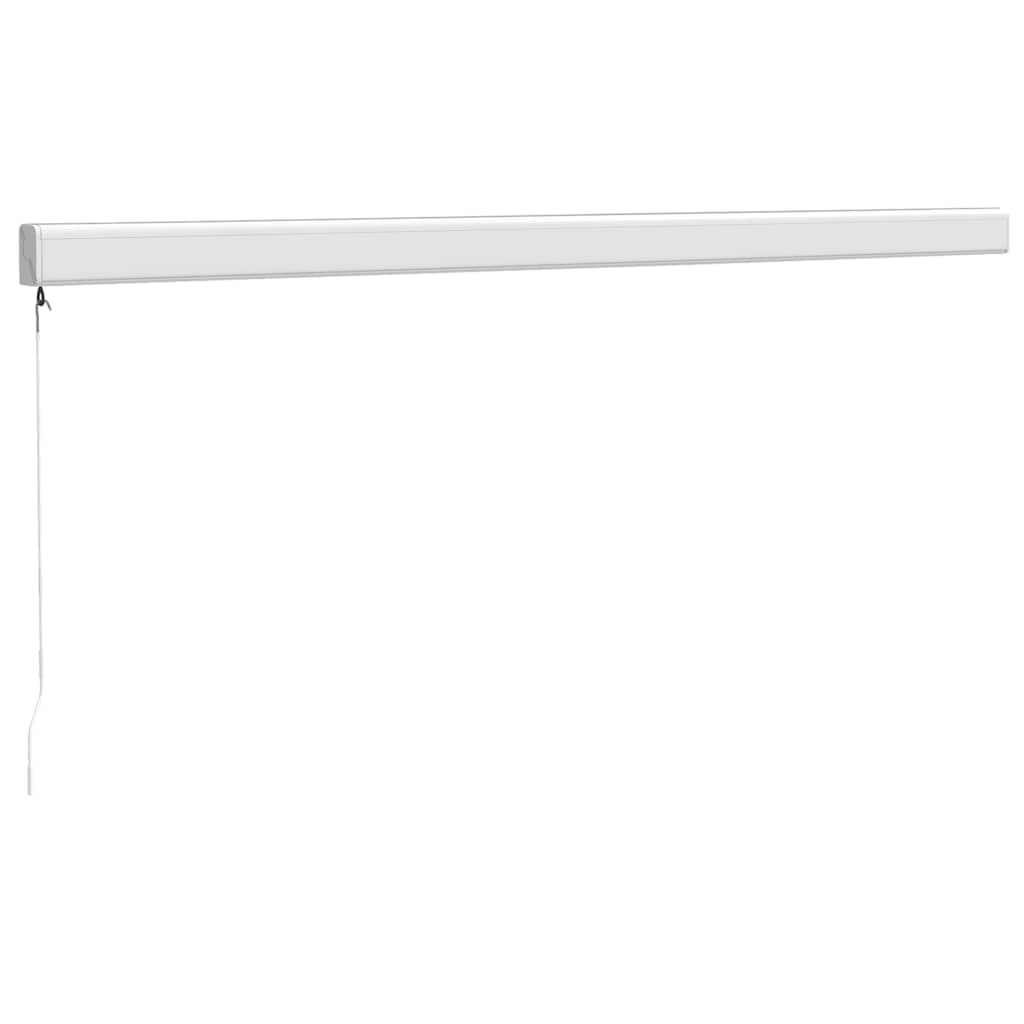 Toldo retrátil 4x3 m tecido e alumínio amarelo e branco