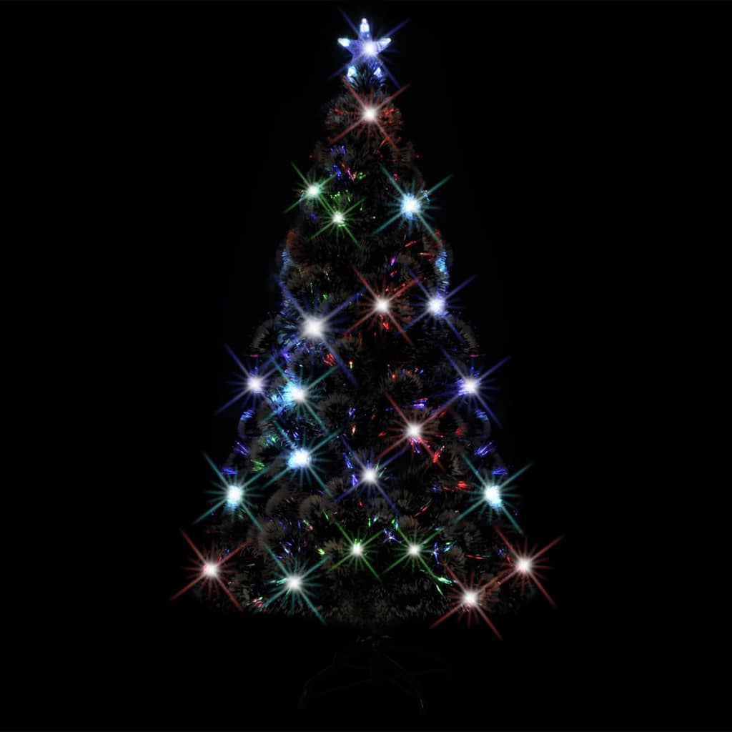Árvore de natal pré-iluminada c/ suporte e LED 180 cm fibra ótica