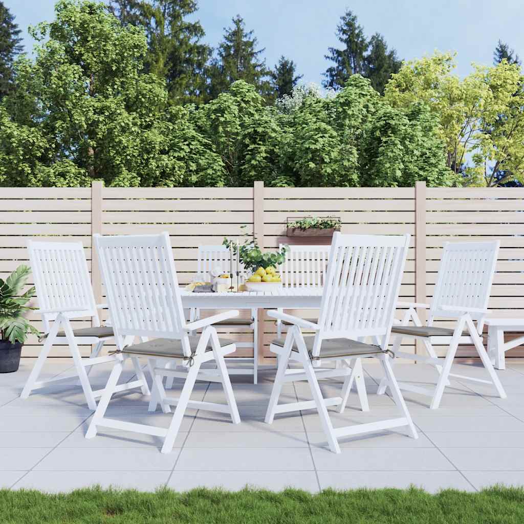 Almofadões p/ cadeiras jardim 6pcs 40x40x4 cm oxford cinza