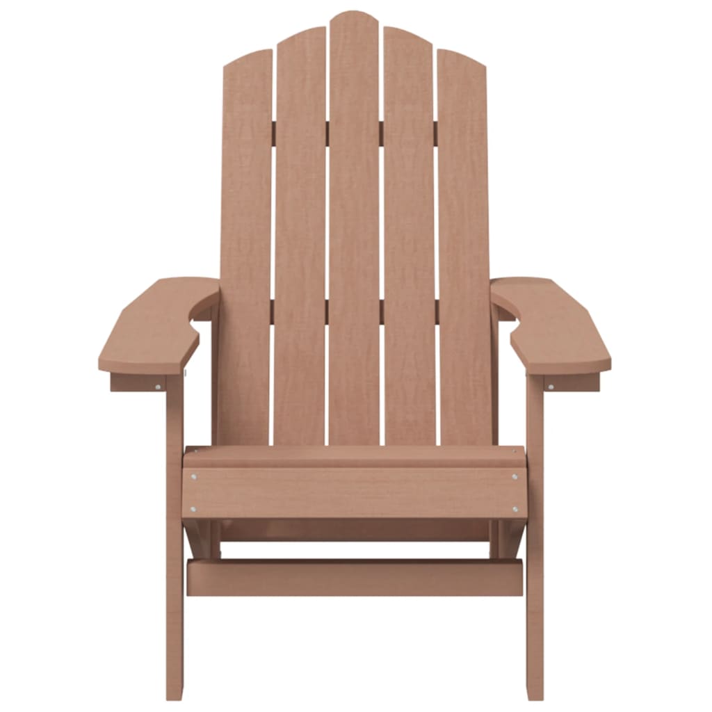 Cadeiras de jardim adirondack com mesa pead castanho