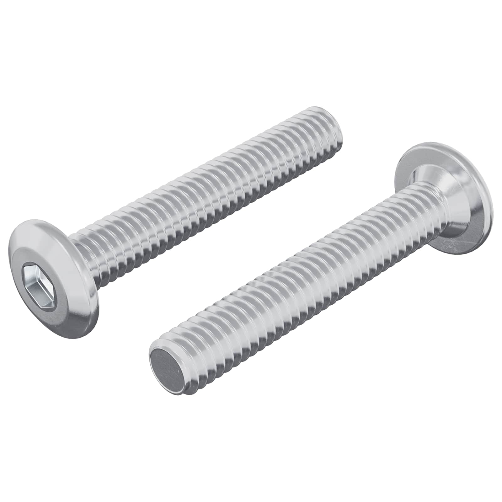 Parafuso de bloqueio de cabeça 2 unid. prateado m6 x 35 mm aço