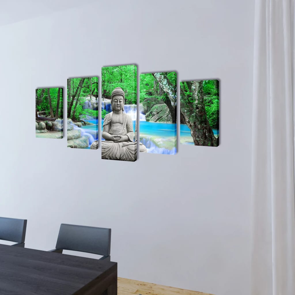 Políptico com impressão buddha 200x100 cm