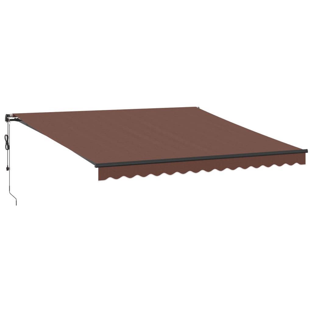 Toldo retrátil automático 400x350 cm castanho