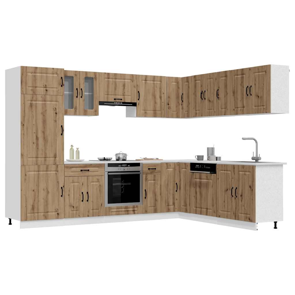 14 Peças armário de cozinha conjunto kalmar carvalho artesanal
