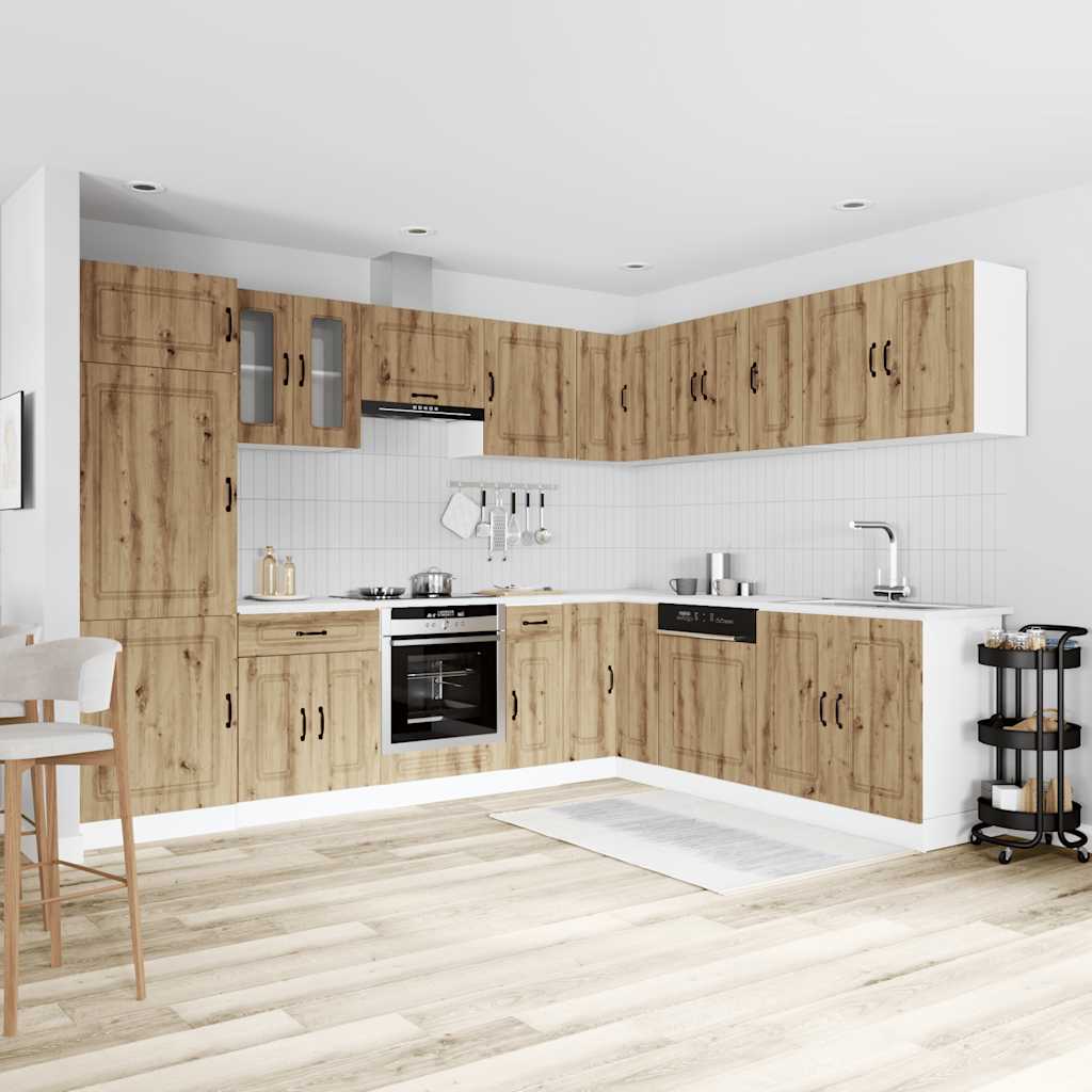 14 Peças armário de cozinha conjunto kalmar carvalho artesanal