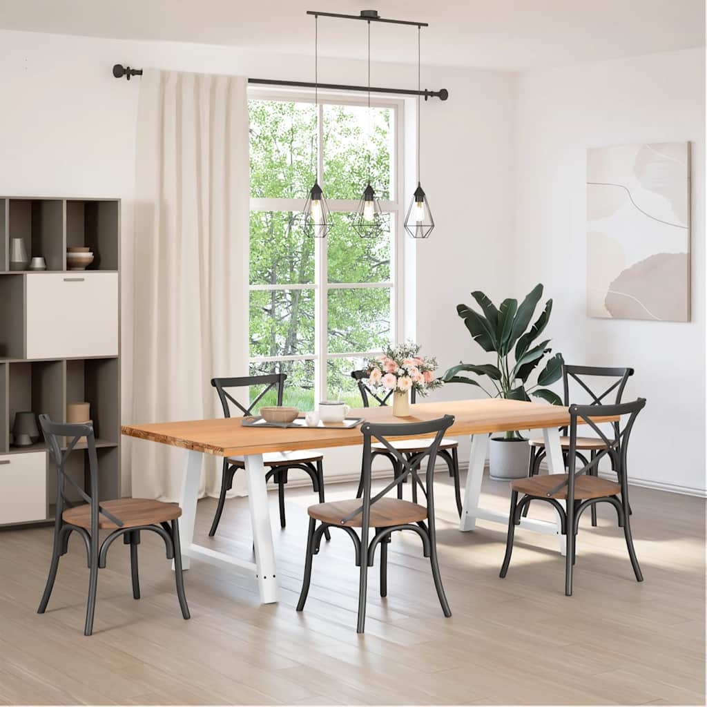 Pés para mesa de jantar em formato a, 2 peças, branco, 100x(72-73) cm, aço