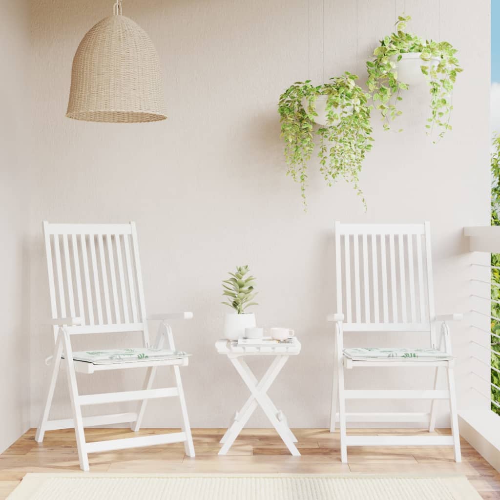 Almofadões p/ cadeira 2pcs 50x50x4cm tecido padrão folhas