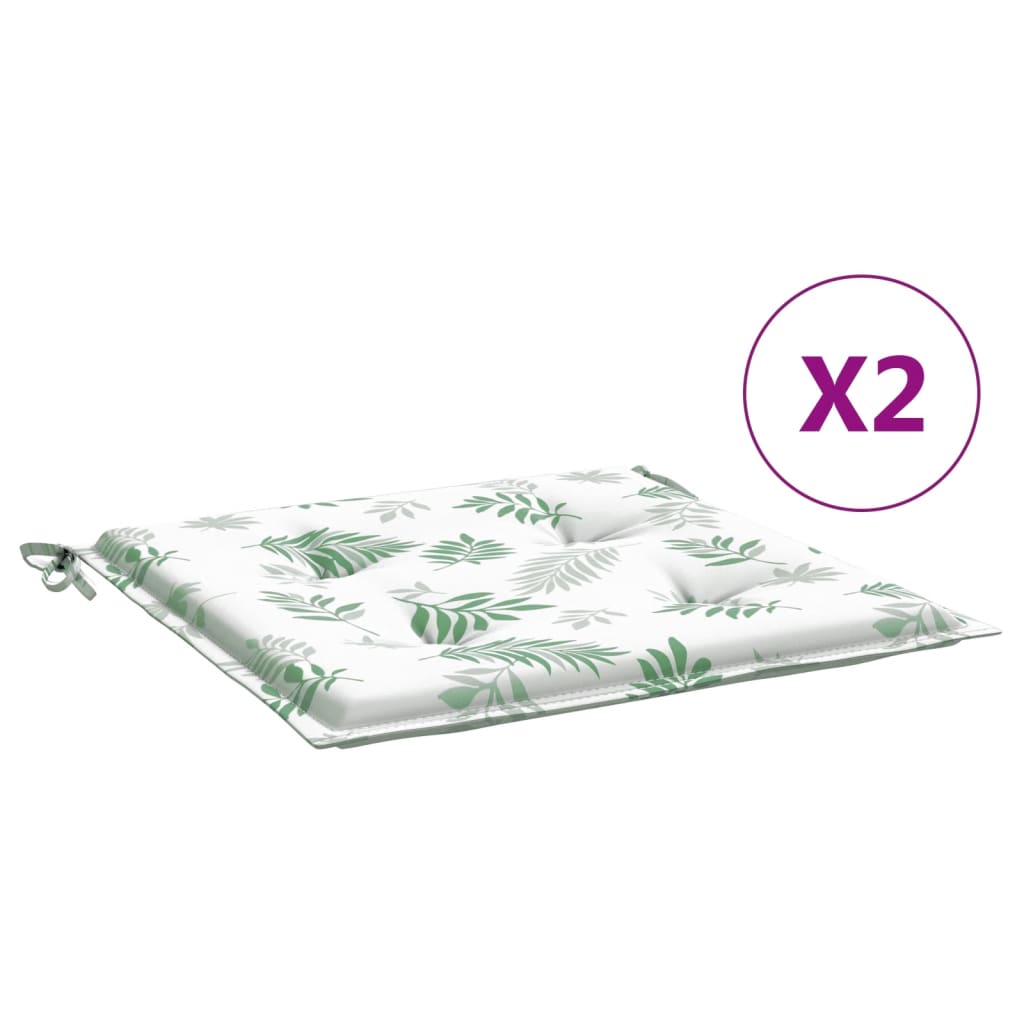 Almofadões p/ cadeira 2pcs 50x50x4cm tecido padrão folhas