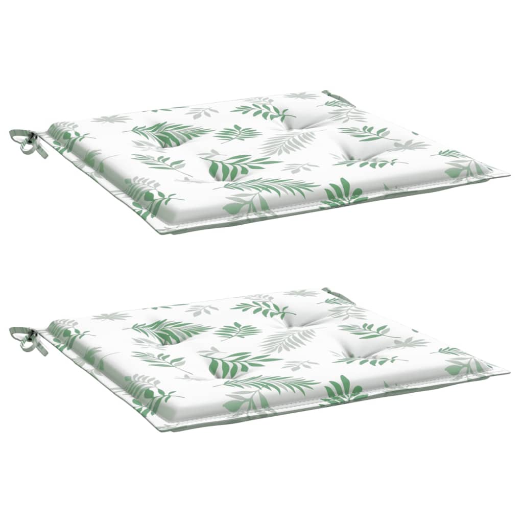 Almofadões p/ cadeira 2pcs 50x50x4cm tecido padrão folhas