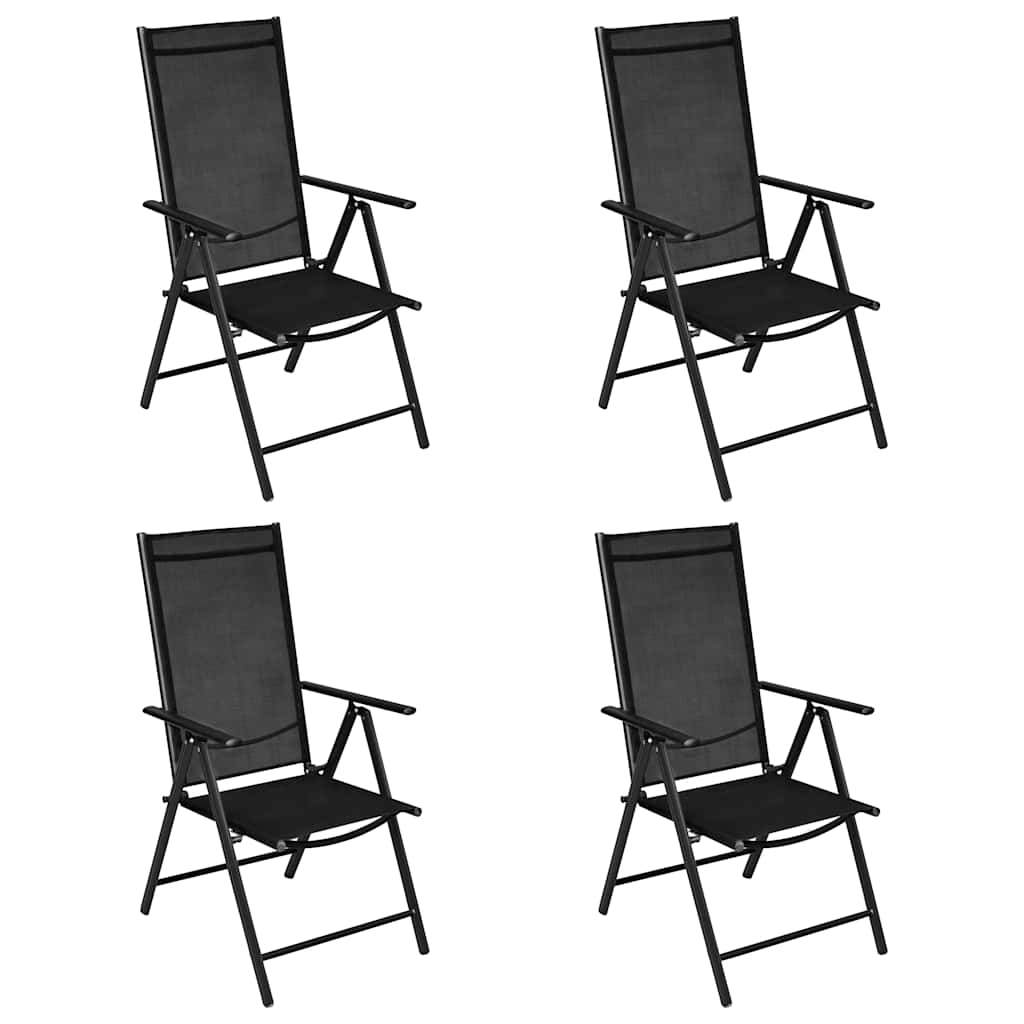 5 Pcs conjunto de jantar para jardim alumínio preto