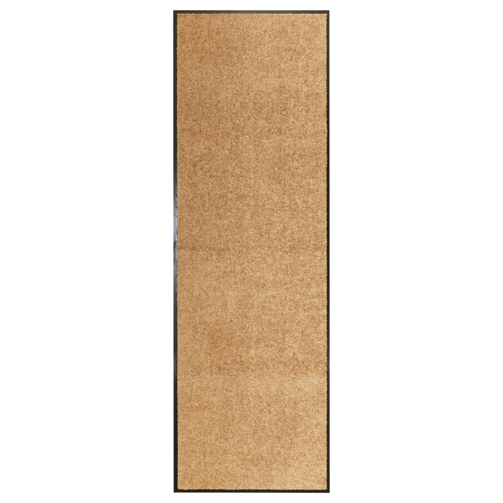 Tapete de porta lavável 60x180 cm creme