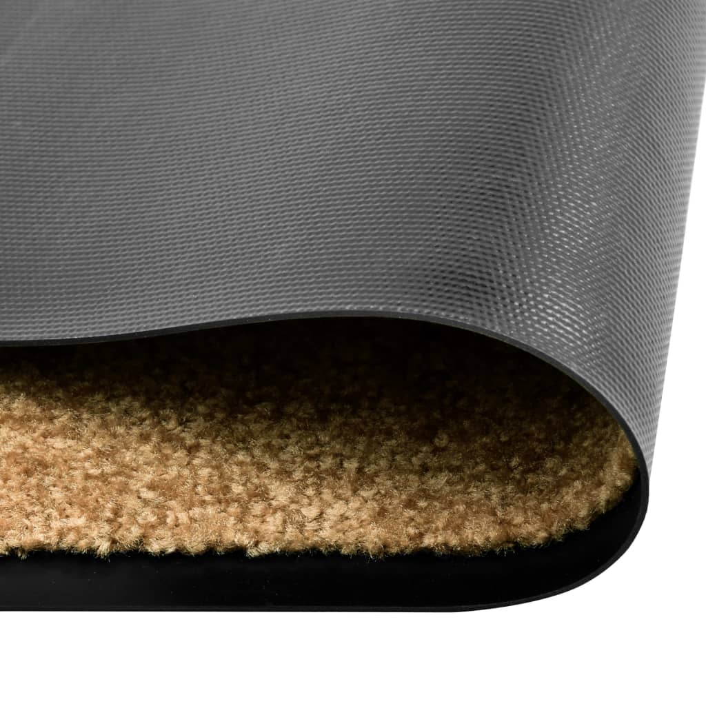 Tapete de porta lavável 60x180 cm creme