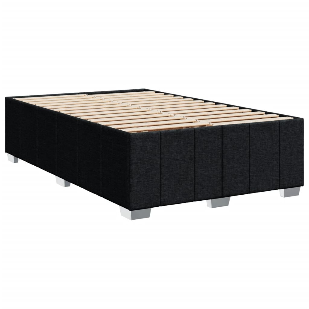 Estrutura de cama sem colchão preto 120x190 cm tecido