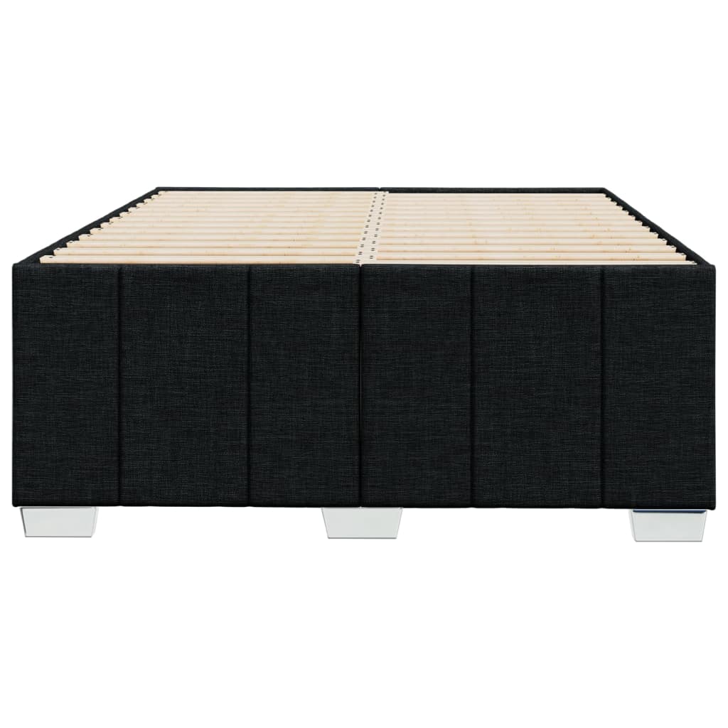 Estrutura de cama sem colchão preto 120x190 cm tecido