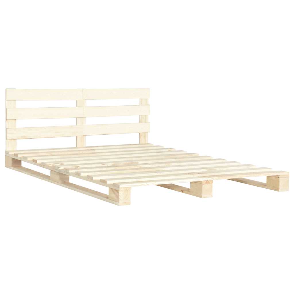 Estrutura de cama em paletes pinho maciço 160x200 cm