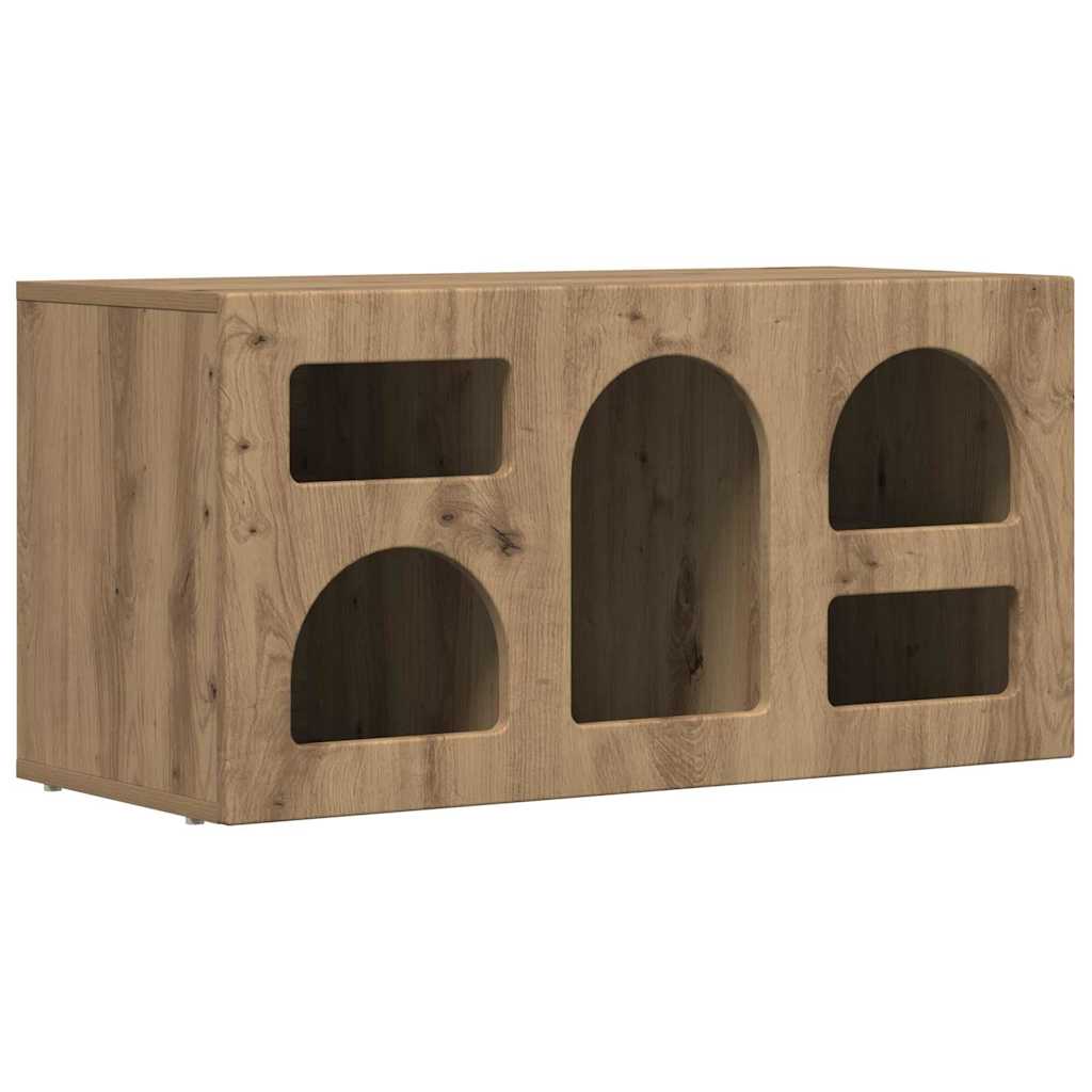 Gabinete para TV elst 80 x 35 x 40 cm carvalho artesanal