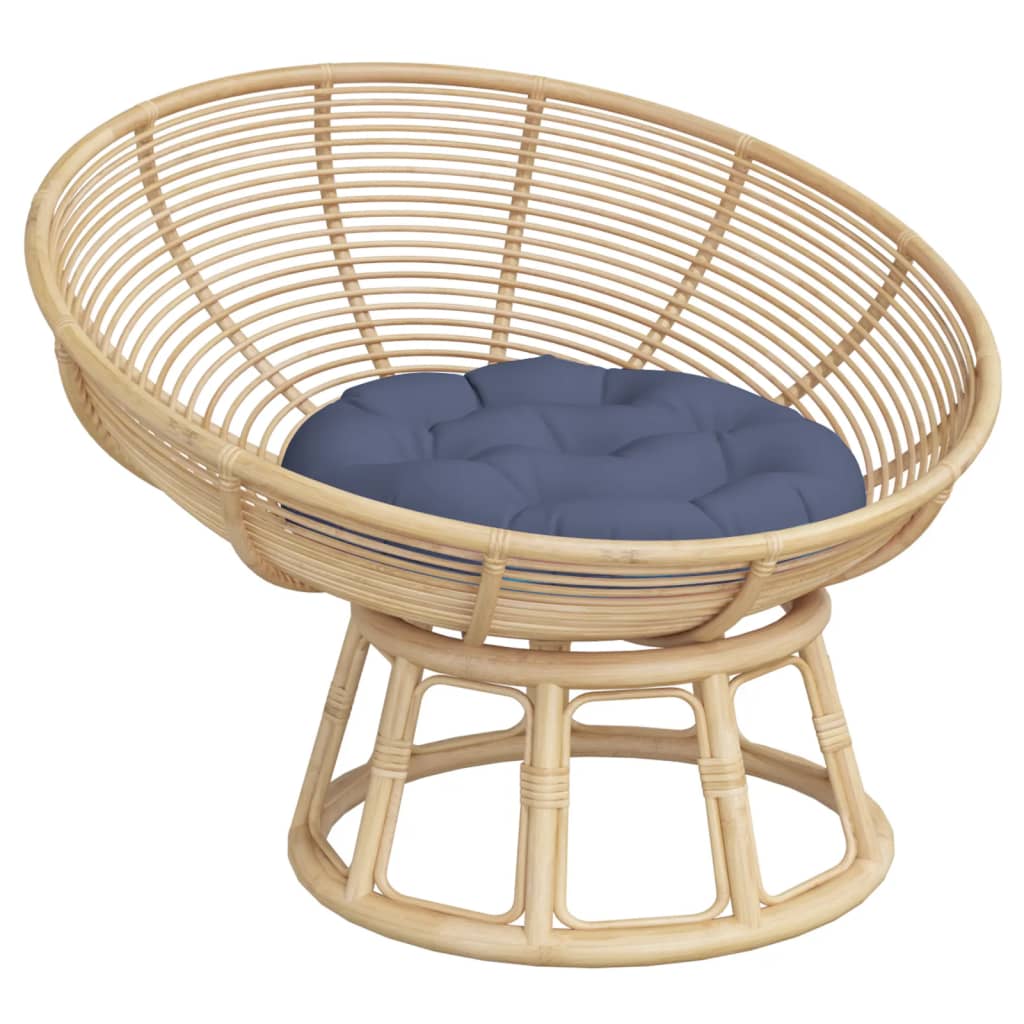 Almofadão redondo ø60 x11 cm tecido oxford azul-marinho