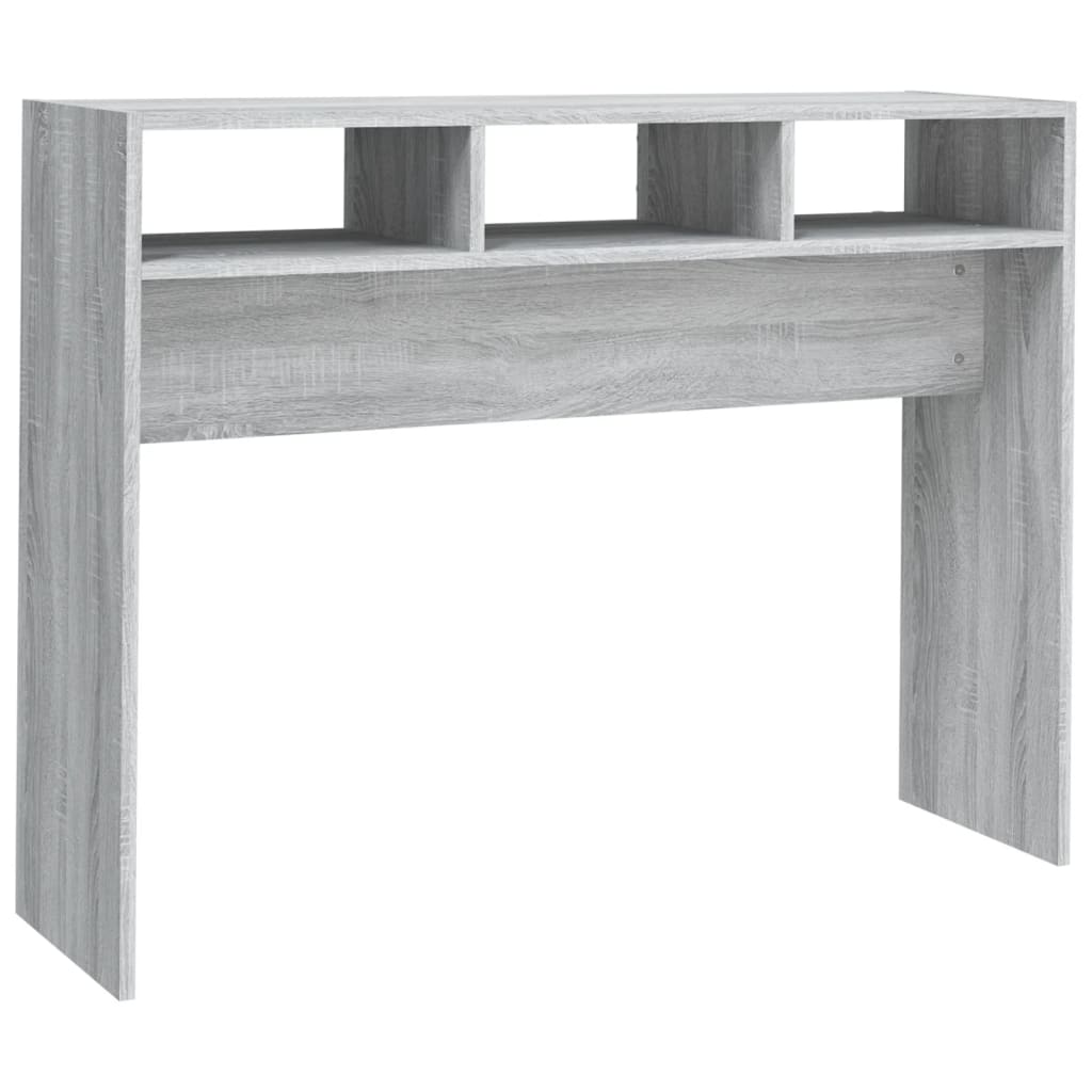 Mesa consola 105x30x80 cm derivados de madeira cinzento sonoma