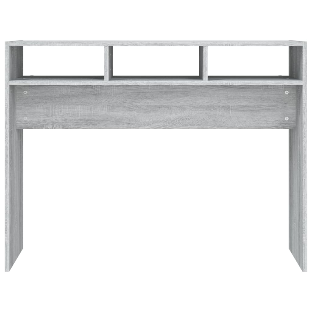 Mesa consola 105x30x80 cm derivados de madeira cinzento sonoma