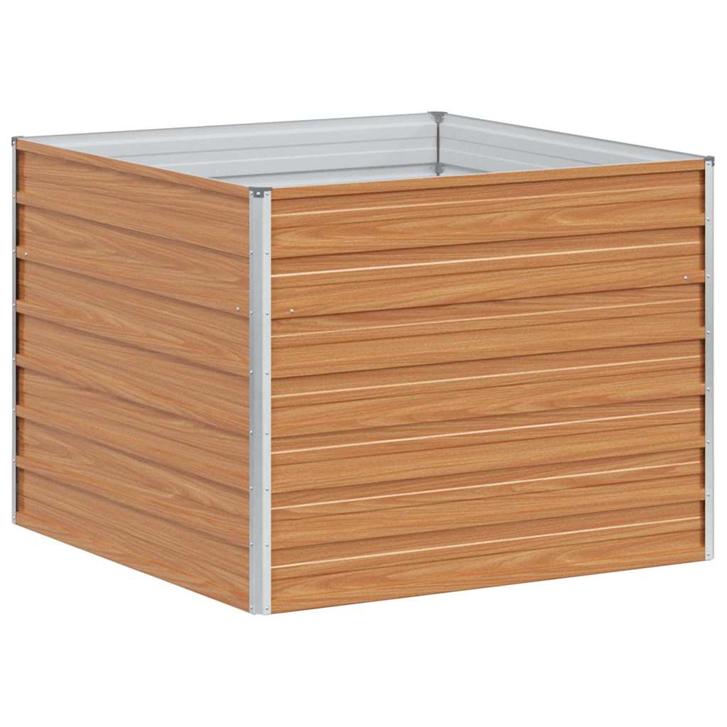 Canteiro de jardim elevado marrom claro 100 x 100 x 77 cm