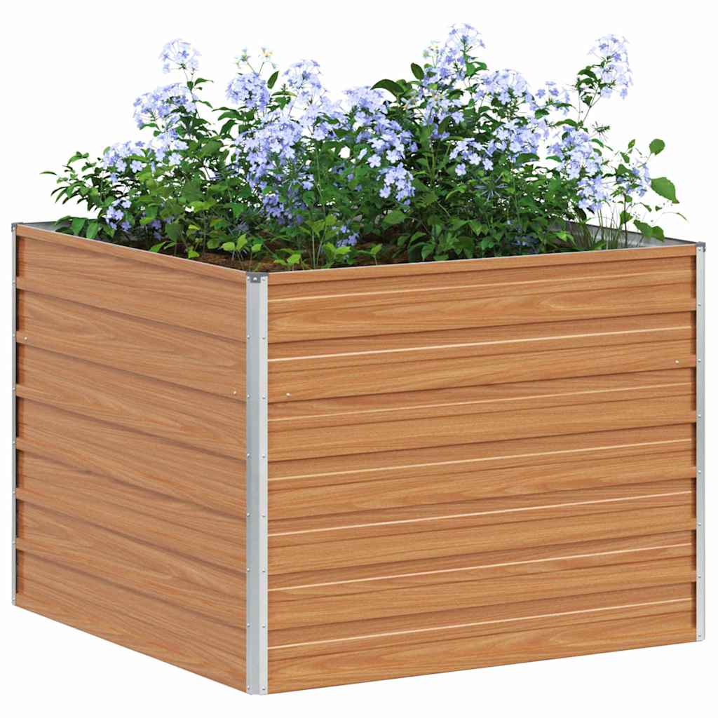Canteiro de jardim elevado marrom claro 100 x 100 x 77 cm