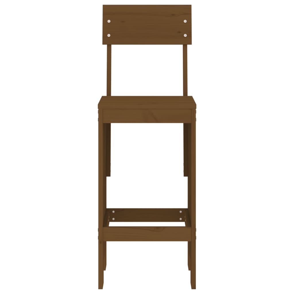 Cadeiras de bar 2 pcs 40x48,5x115,5cm pinho maciço castanho-mel