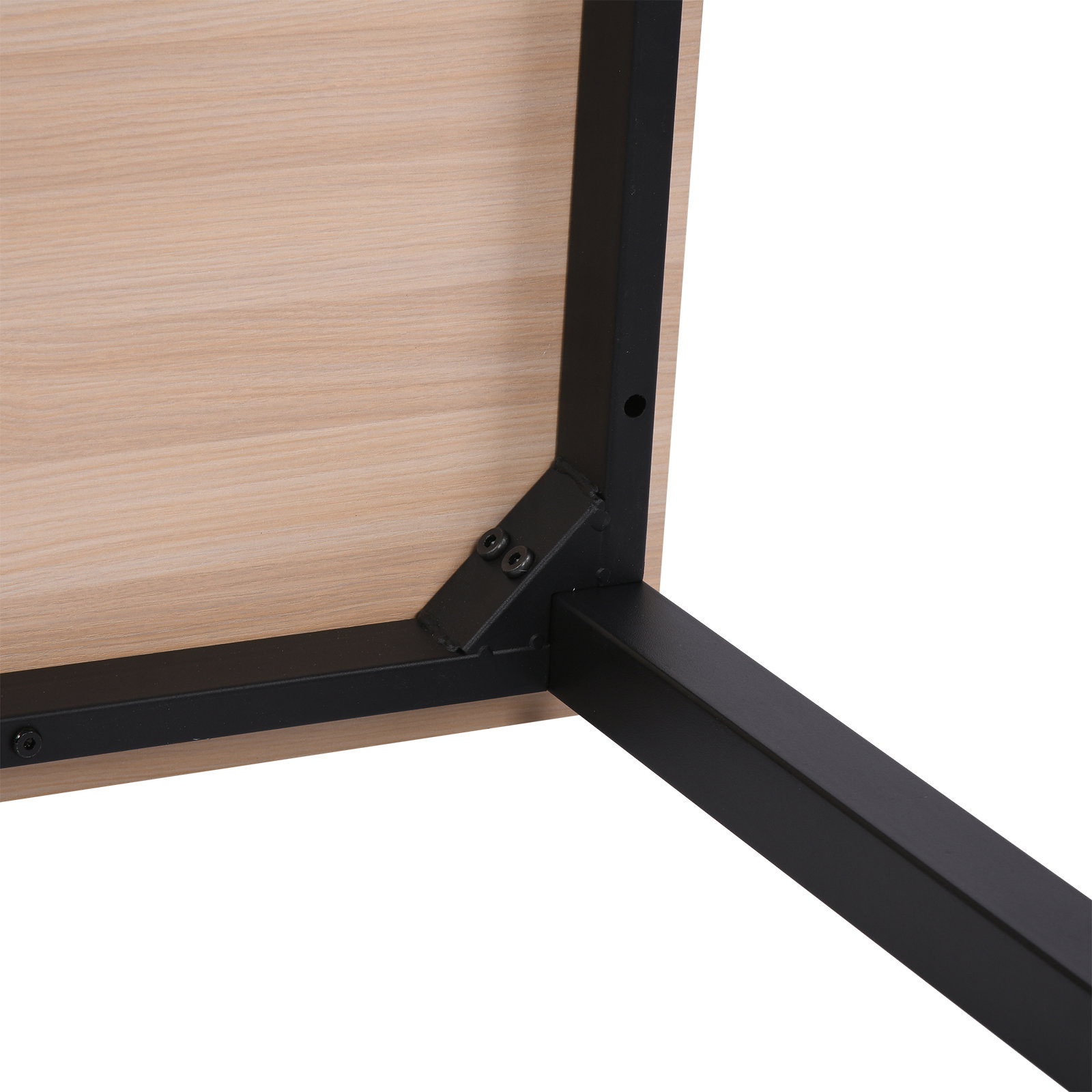 Secretária Moderna Mesa de Estudo com Estrutura de Aço e Pés Ajustáveis Mesa de Computador 120x60x76 cm Madeira e Preto