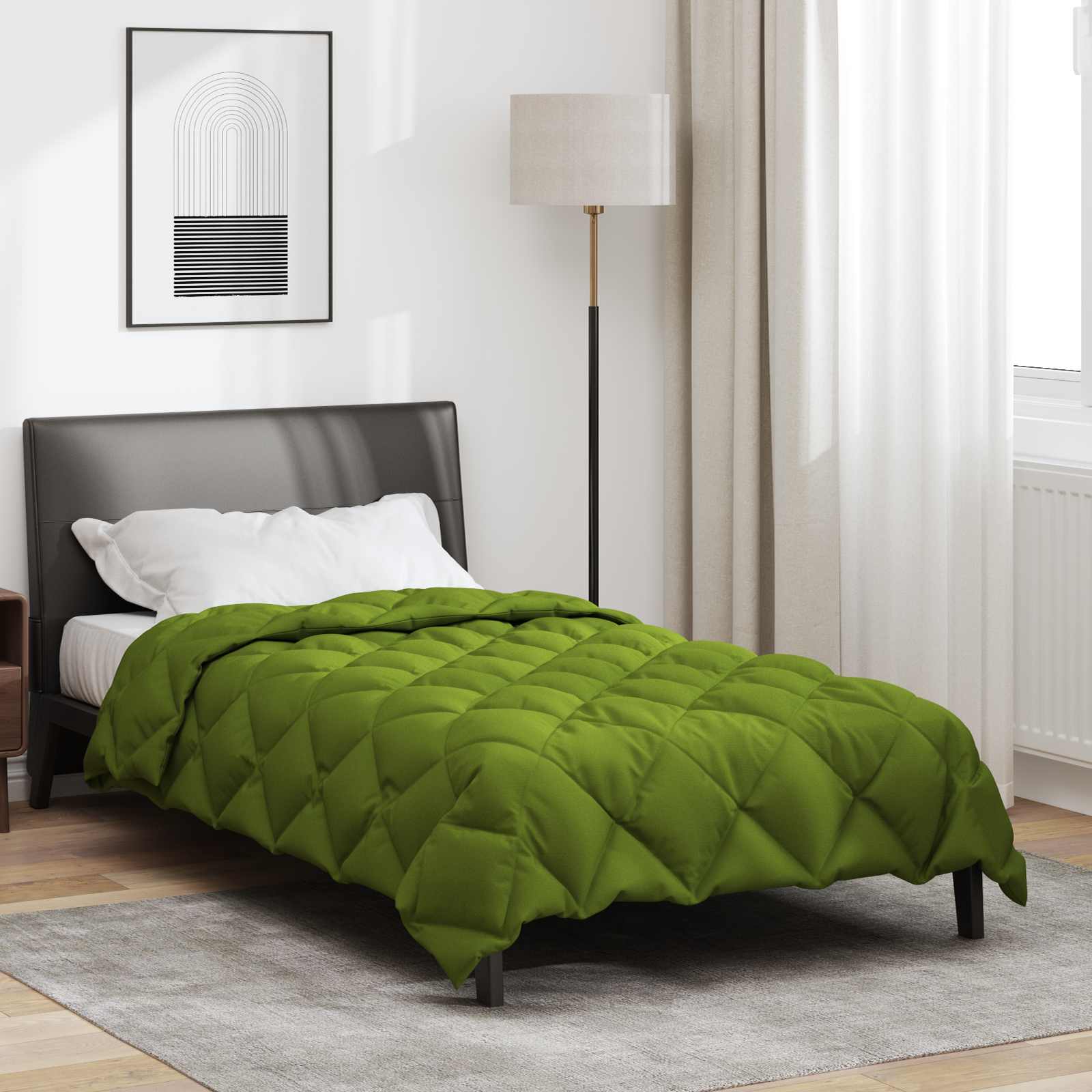 Edredom de inverno 155 x 220 cm 450 gsm verde