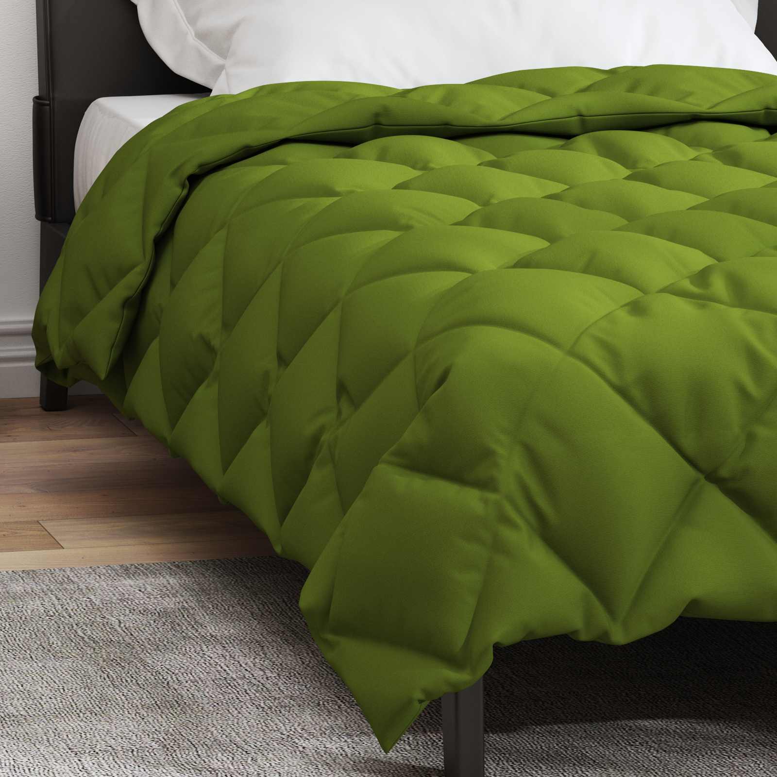 Edredom de inverno 155 x 220 cm 450 gsm verde