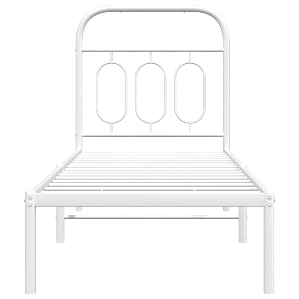 Estrutura de cama sem colchão com cabeceira 75x190 cm branco