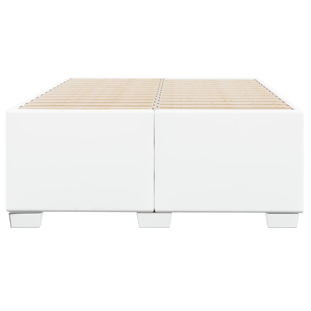 Estrutura de cama 120x200 cm couro artificial branco