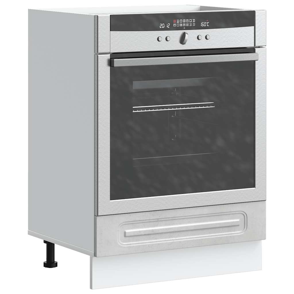 Armário forno kalmar betão madeira projetada cinza