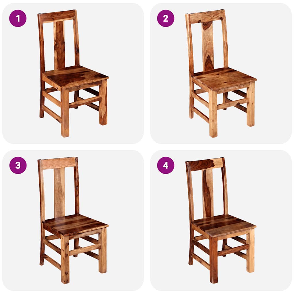 Cadeiras de jantar 2 pcs madeira acácia maciça