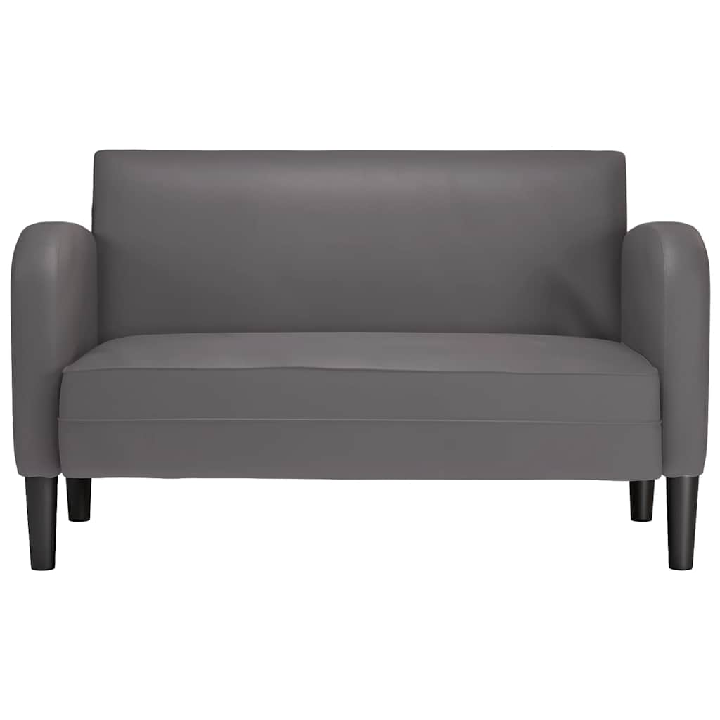 Sofá-luvas 110 cm couro artificial cinzento