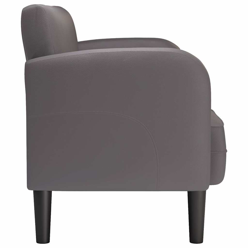 Sofá-luvas 110 cm couro artificial cinzento