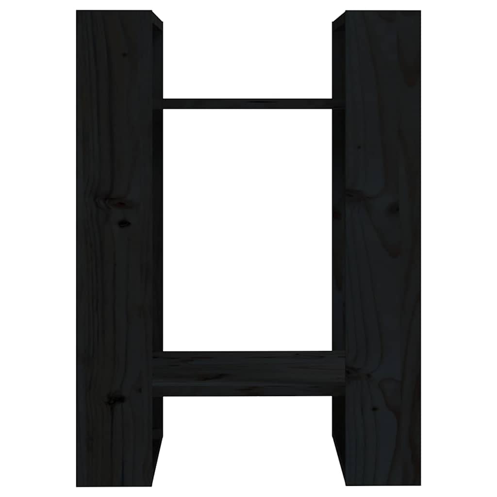 Estante/divisória 41x35x57 cm pinho maciço preto