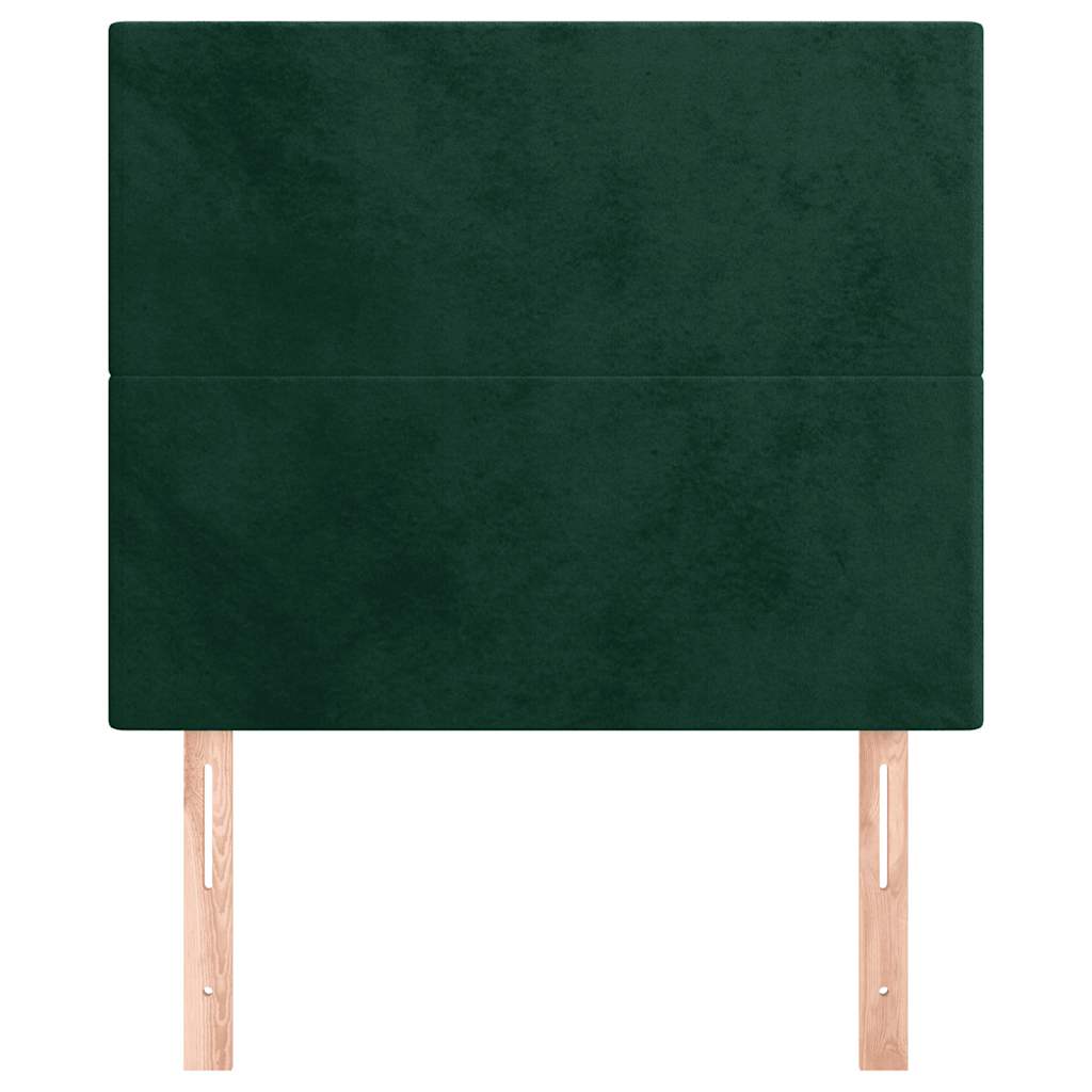 Cabeceira verde escuro 100x5x118/128 cm veludo