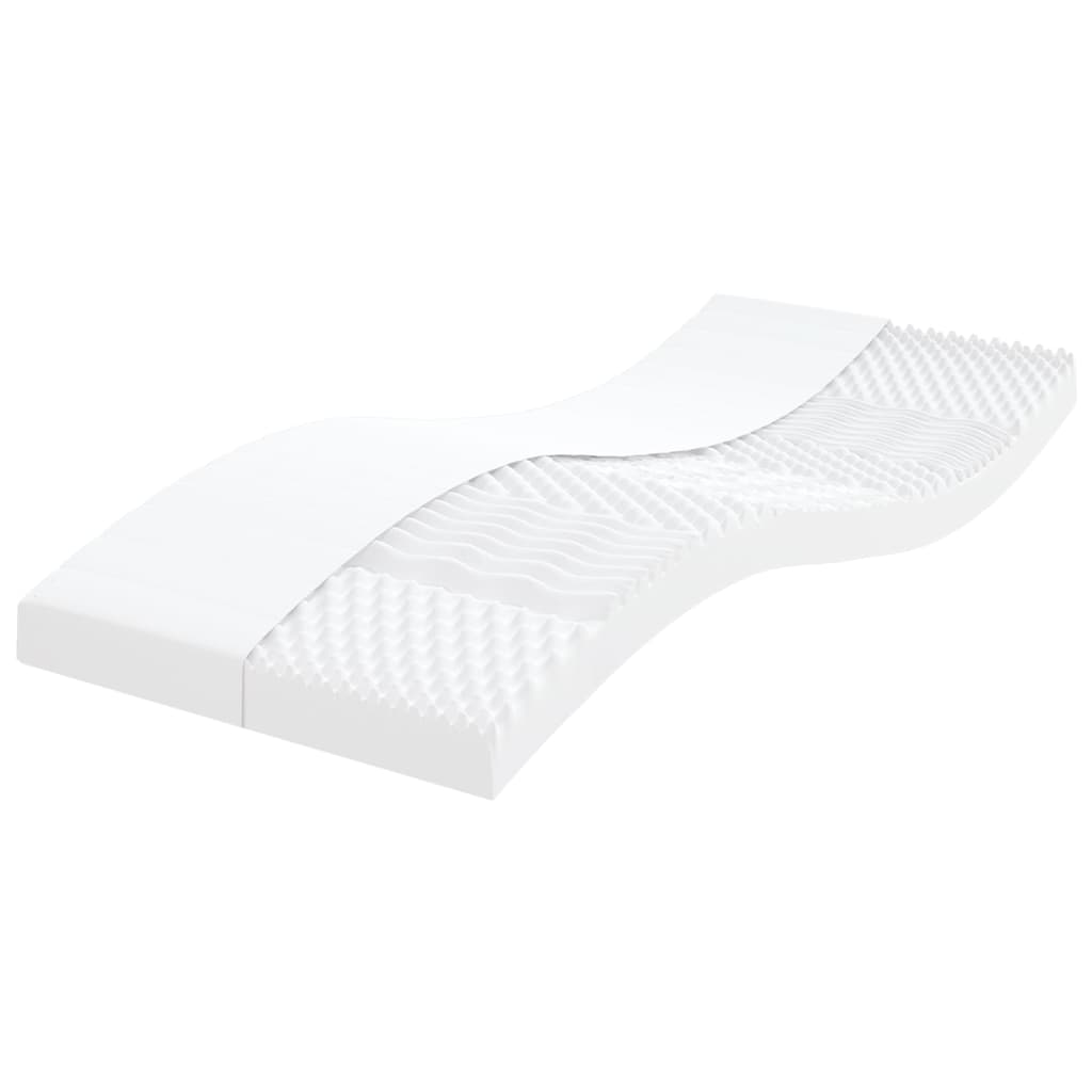 Colchões de espuma 2 pcs 100x200cm 7 zonas dureza 20 ild branco