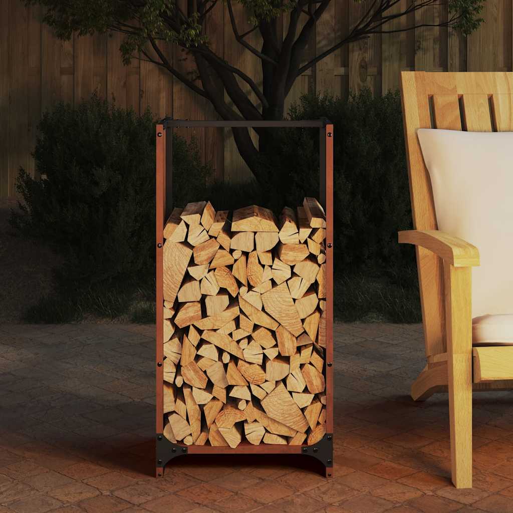 Rack lenha 40x30x80 cm aço resistente às intempéries