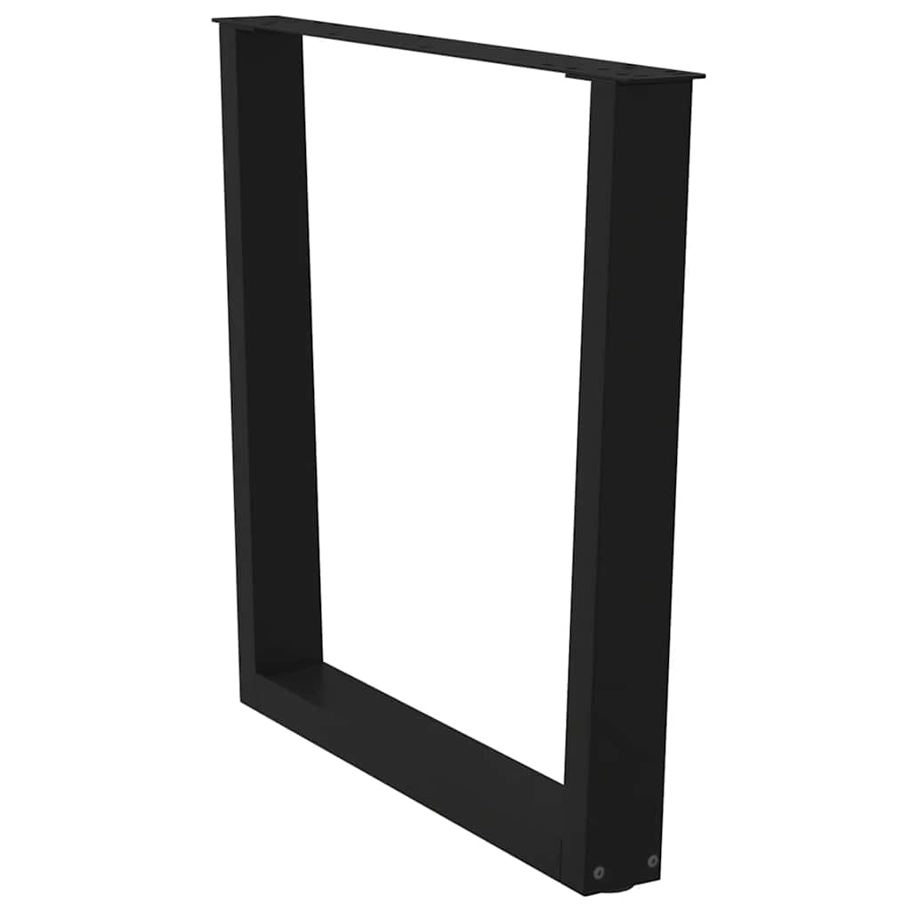 Pernas para mesa de jantar em v 3 peças, preto, 80x(72-73,3) cm, aço