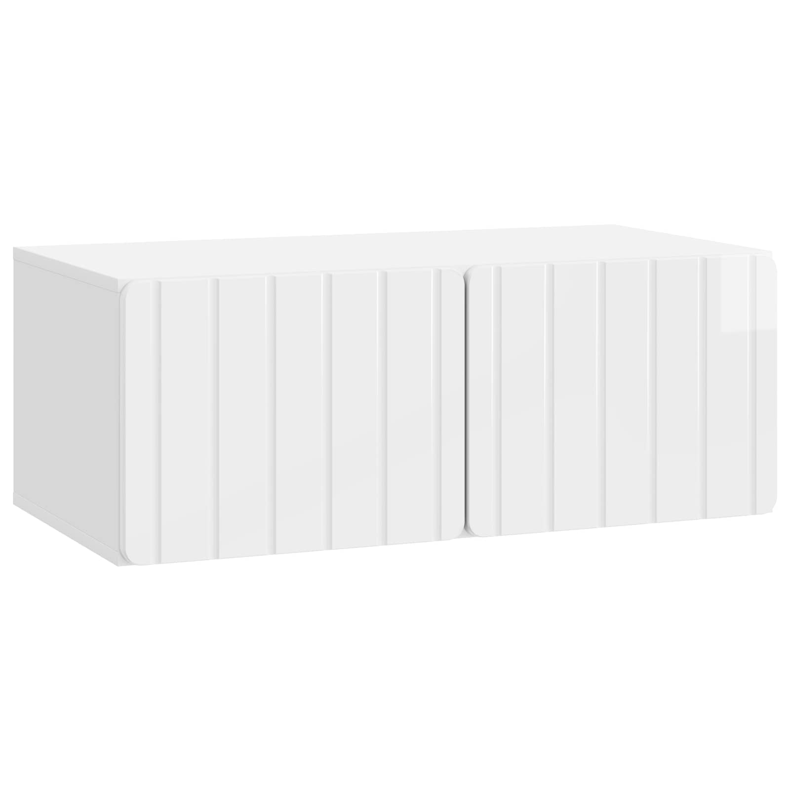 Gabinete de TV de parede 78,5 x 41 x 30 cm branco brilhante