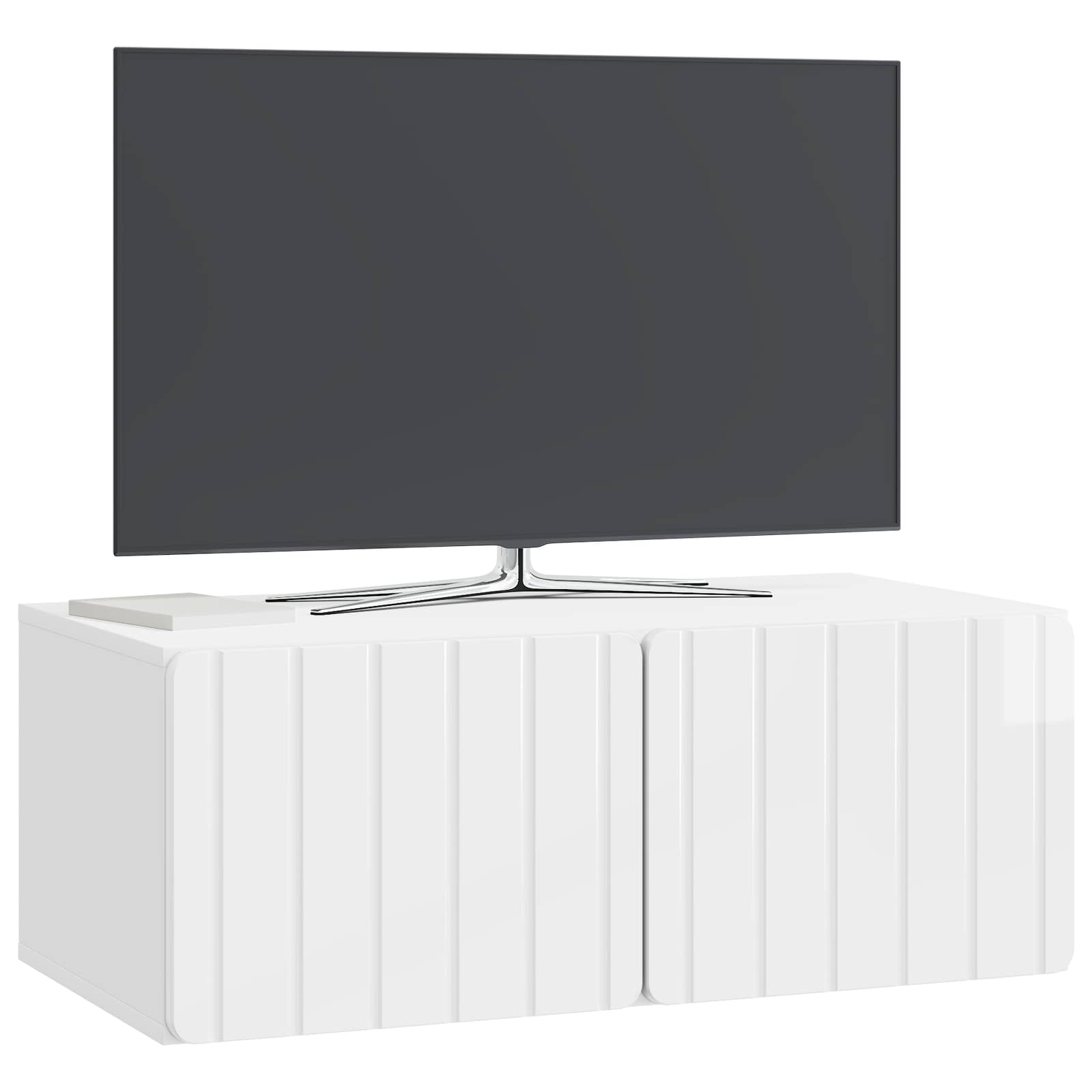 Gabinete de TV de parede 78,5 x 41 x 30 cm branco brilhante