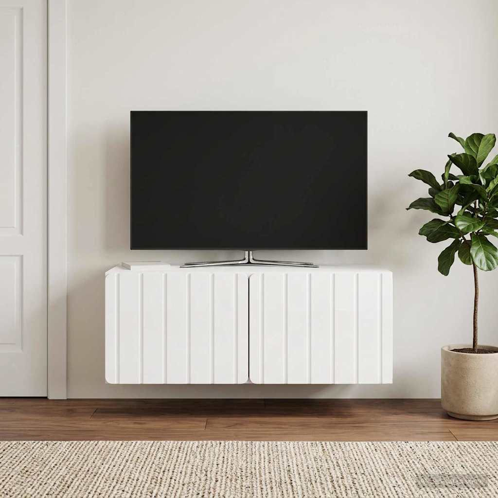 Gabinete de TV de parede 78,5 x 41 x 30 cm branco brilhante