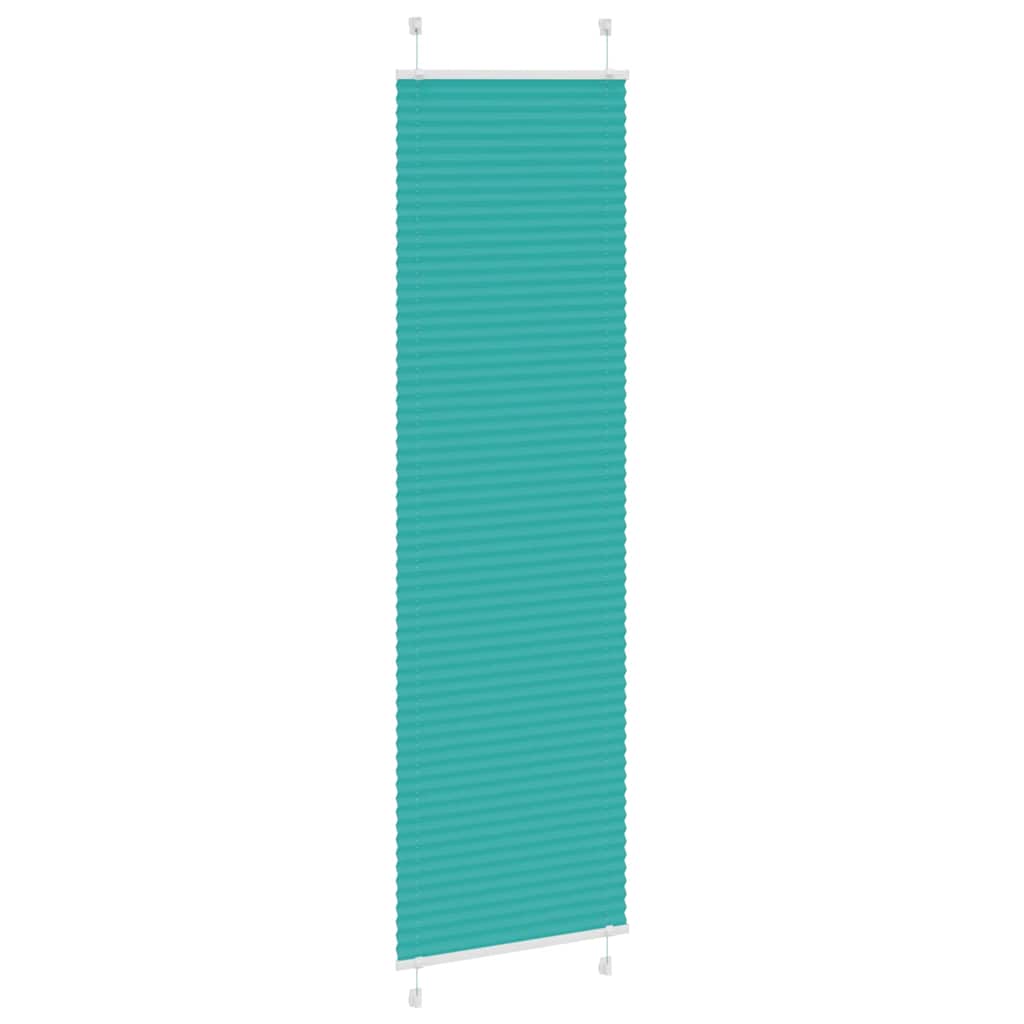 Plissado cego gasolina verde 55x200 cm largura tecido 54,4 cm