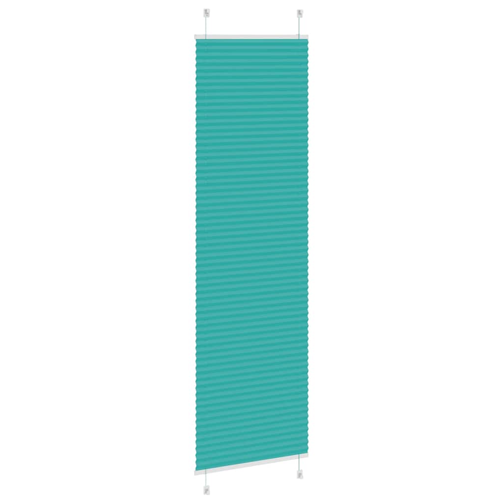 Plissado cego gasolina verde 55x200 cm largura tecido 54,4 cm