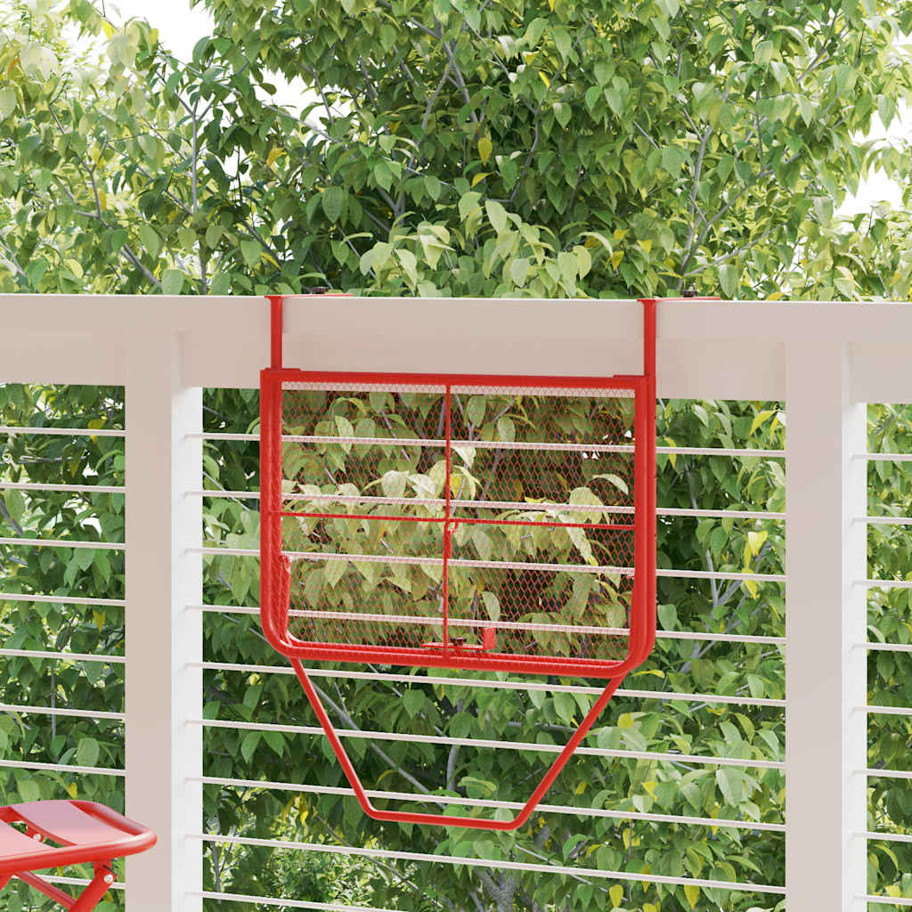 Mesa para varanda 60x40 cm aço vermelho