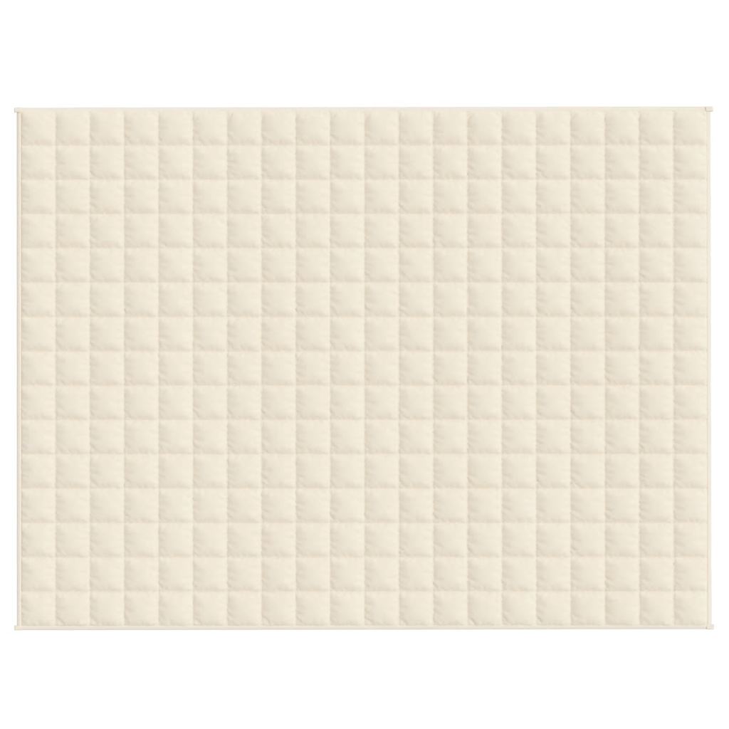 Manta pesada 11 kg 150x200 cm tecido creme-claro